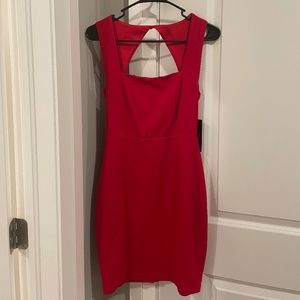 LULU’S Red Short Dress With Open Back (Never Used With Tag)